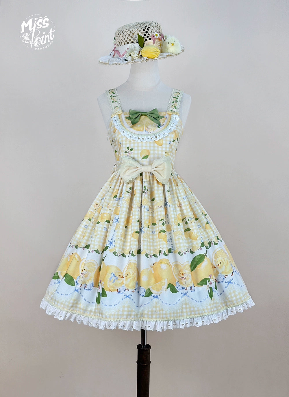 【受注予約5/14まで】Lemon Sweetie プリントジャンパースカート・ミドル丈