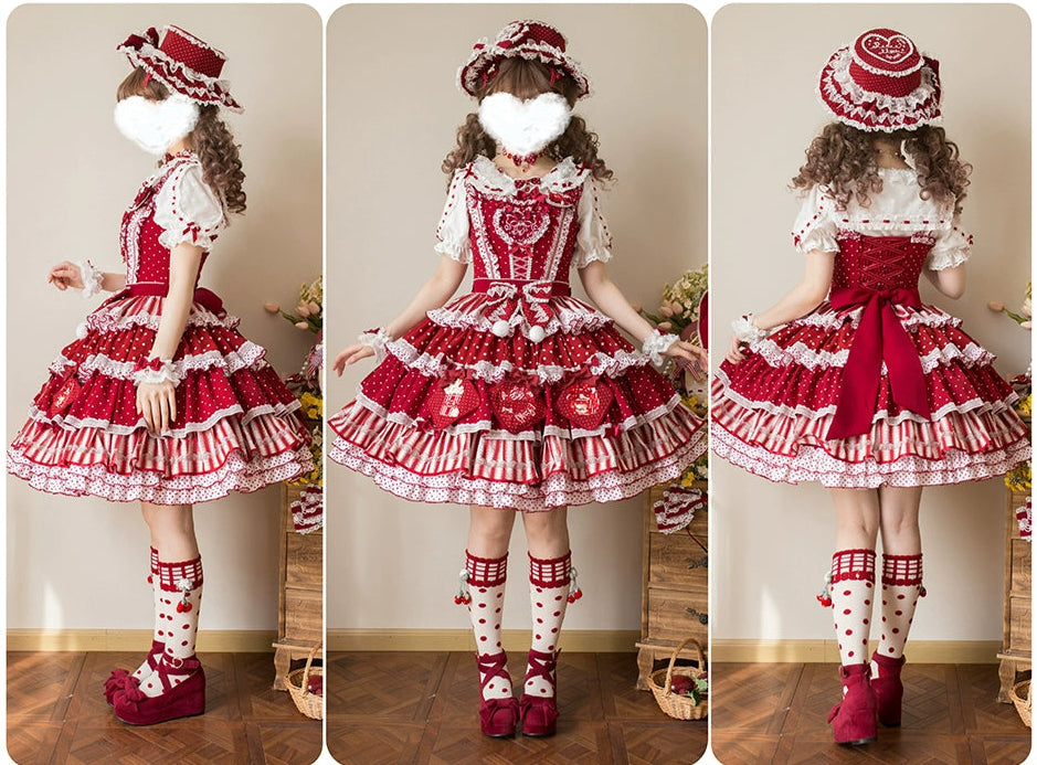 【受注予約5/28まで】Melty Dessert レースとリボンのジャンパースカート