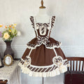 White &amp; milk chocolate jumper skirt and blouse