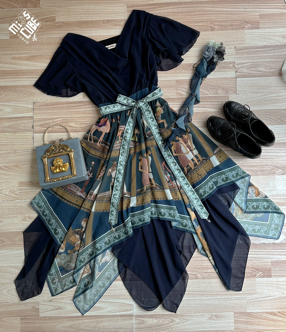 【受注予約6/12まで】Papyrus Storyイレギュラーヘムワンピース