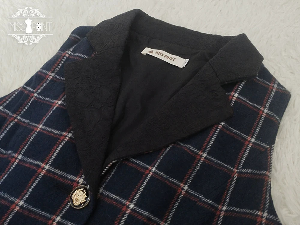 [Pre-order] British Classical Lolita Warm Check Vest