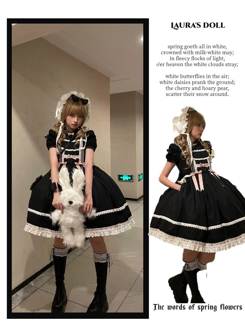 【受注予約5/21まで】Laura's Doll ハイウエストジャンパースカート・全3色