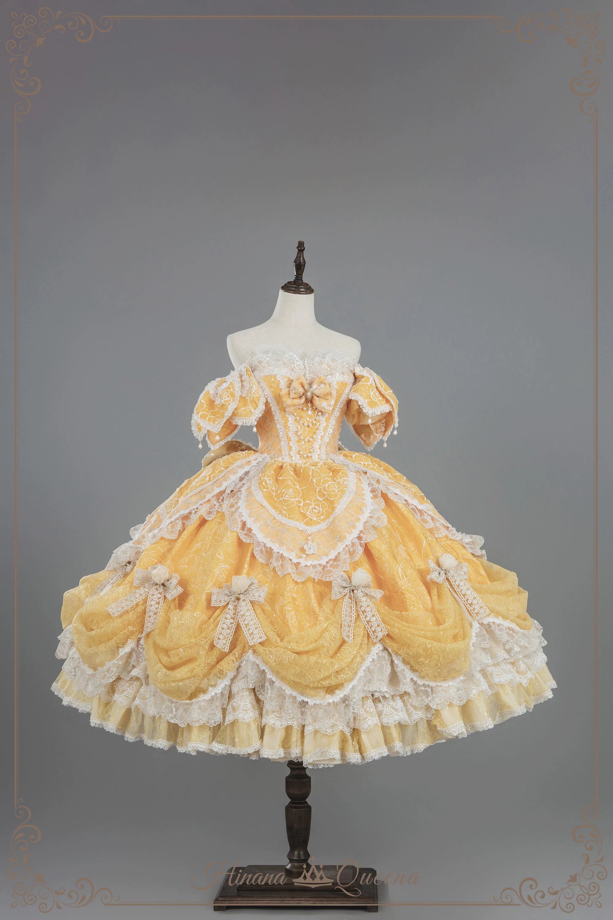 【受注予約9/16まで】With Bell プリンセスドレス ショート丈・イエロー