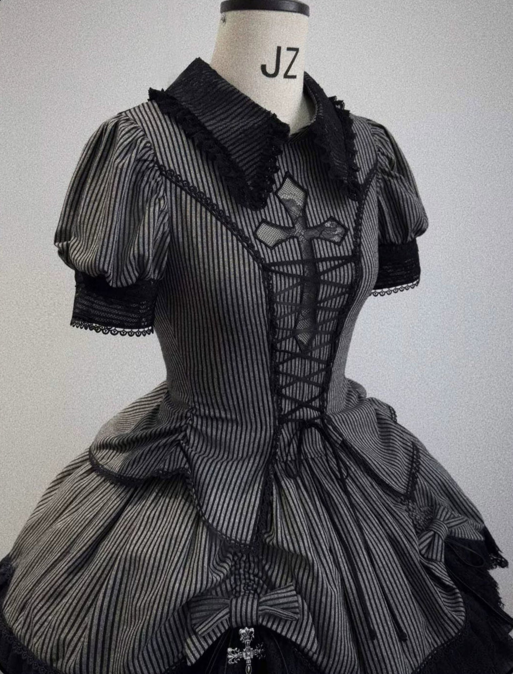 【受注予約6/26まで】条紋十字 ストライプのミニスカートセットアップ