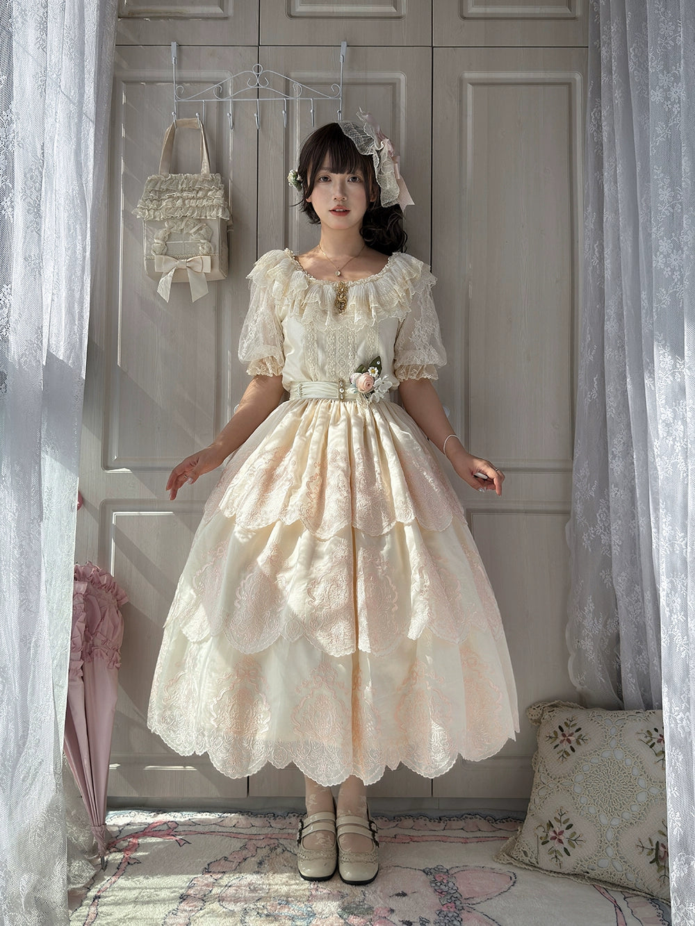 【受注予約9/25まで】Noble Garden 刺繍スカート