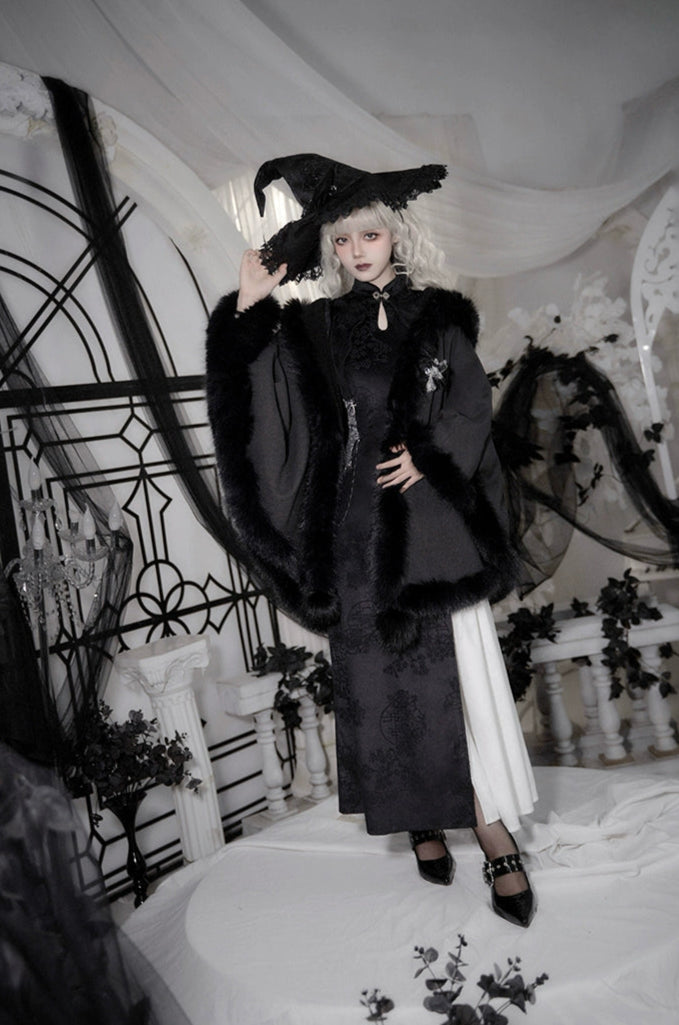 Chinese style Gothic Lolita witch one-piece set, long length