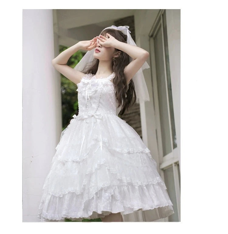 June Bride Flower Lace Jumper Skirt Available in 4 Colors