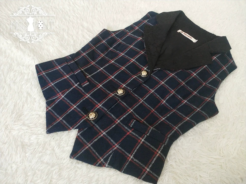 [Pre-order] British Classical Lolita Warm Check Vest