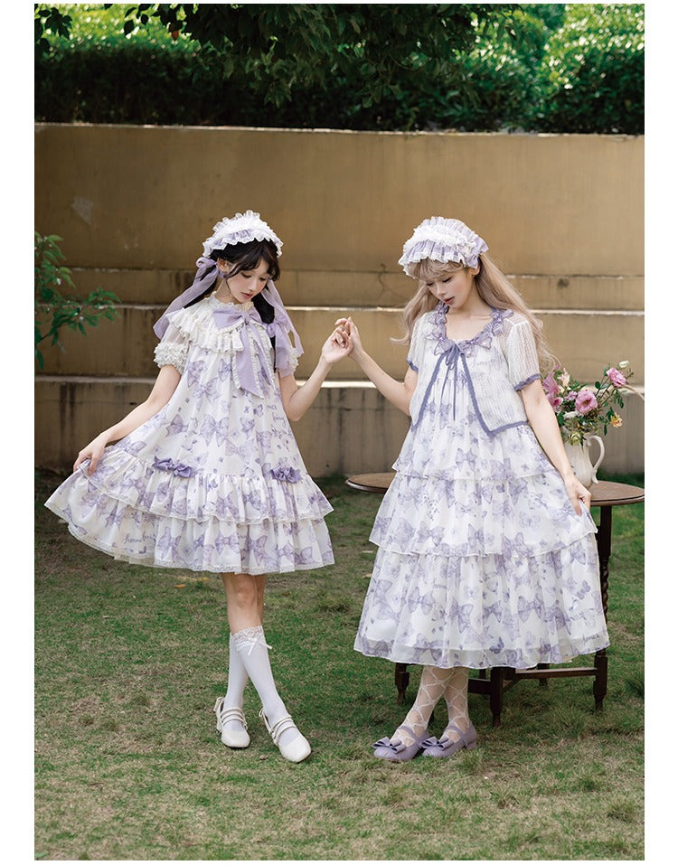 [Pre-orders available until 2/10] Ribbon Eternal Garden short tiered jumper skirt
