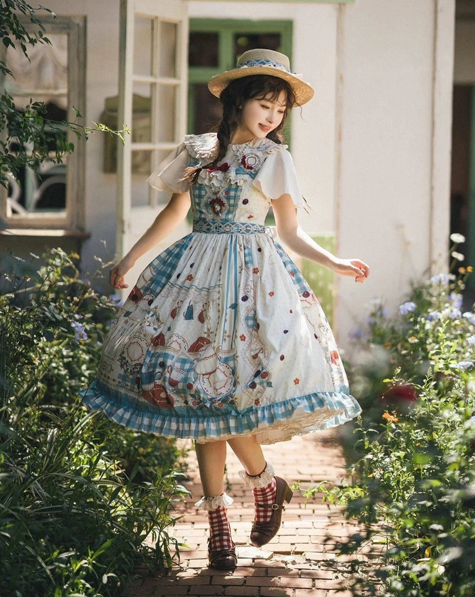 【予約販売】Picnic Tea Party ジャンパースカート