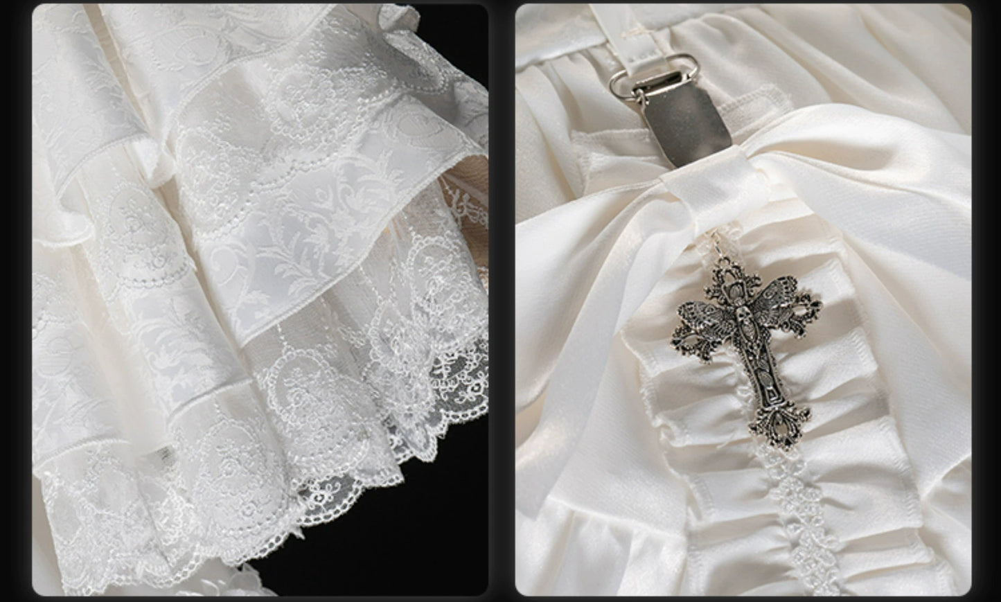 【受注予約7/3まで】Omega White レースとフリルの皇子系セットアップ