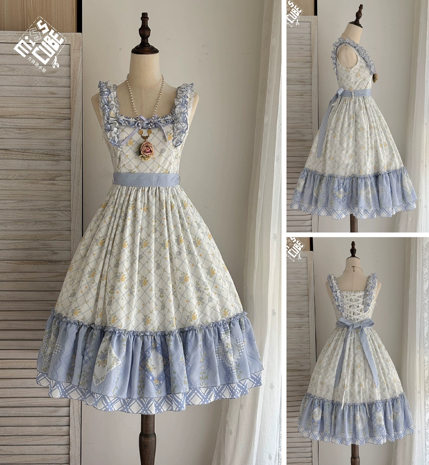 【受注予約7/14まで】Pathwork Garden カントリー風ジャンパースカート