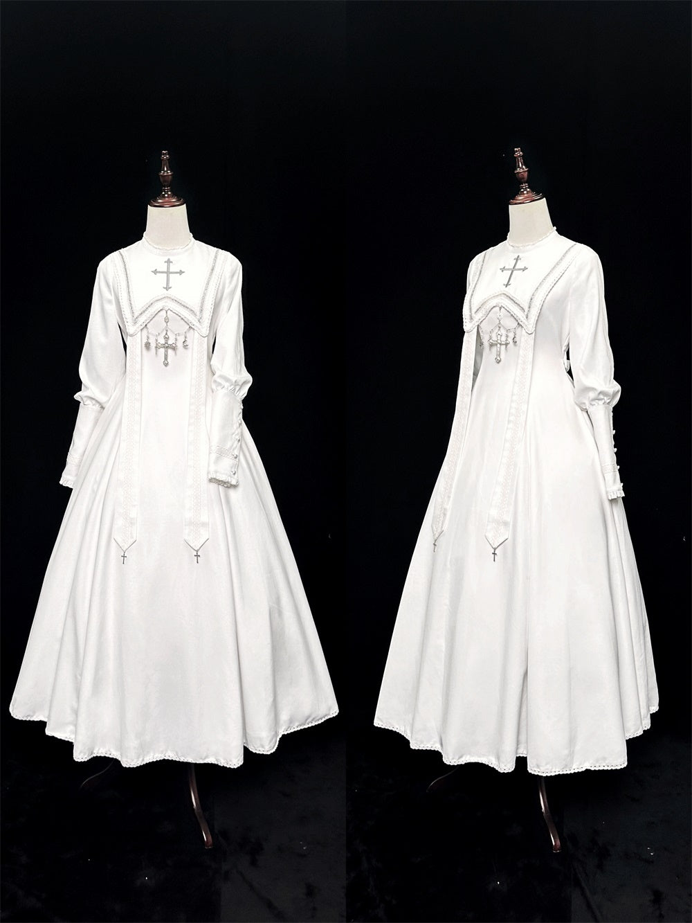 [Sale period has ended] Pray on a Moonlight Night Dress, White, Long Length