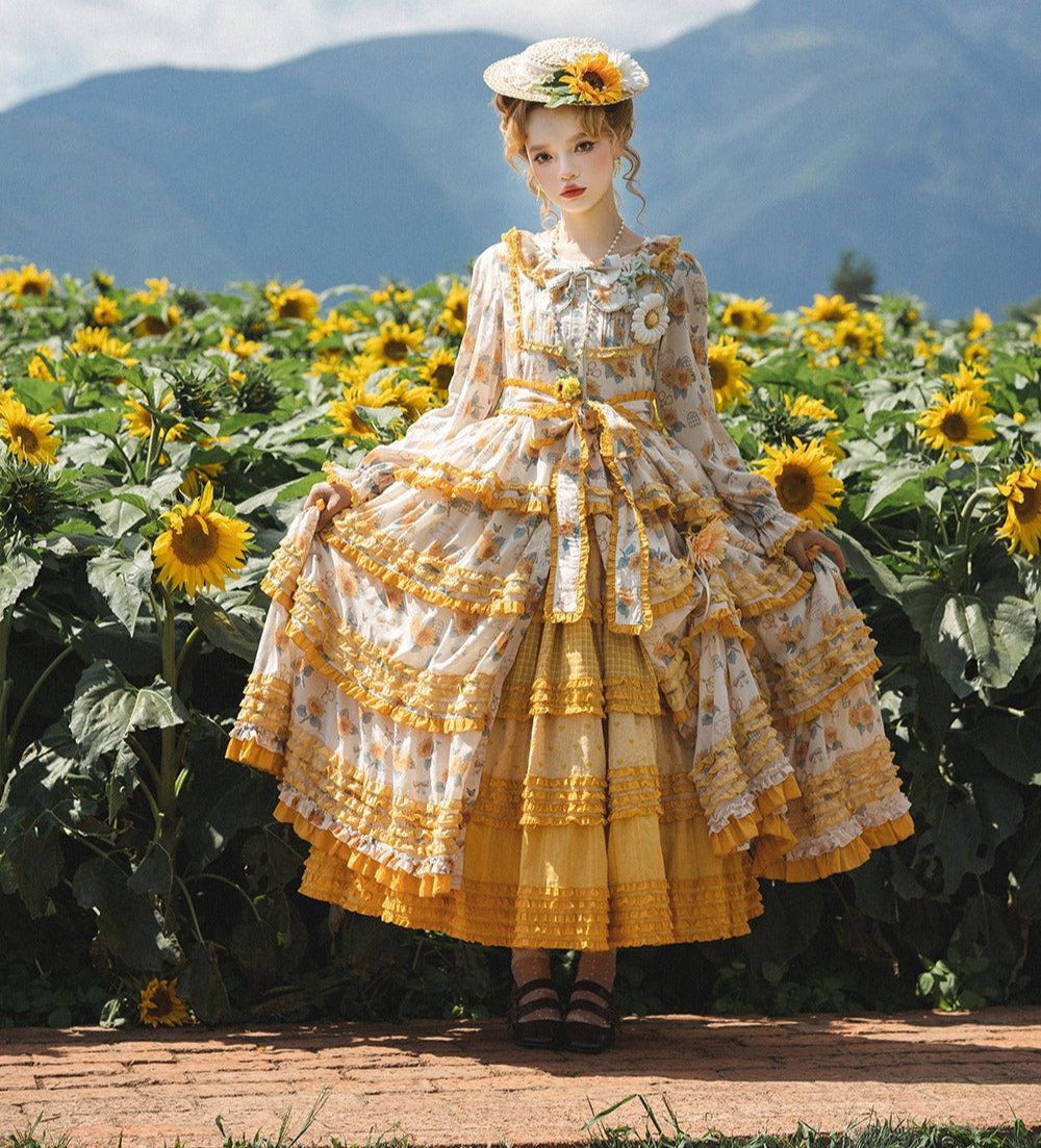 [Pre-orders available until 10/29] Gardening Sunflower Luxury Dress