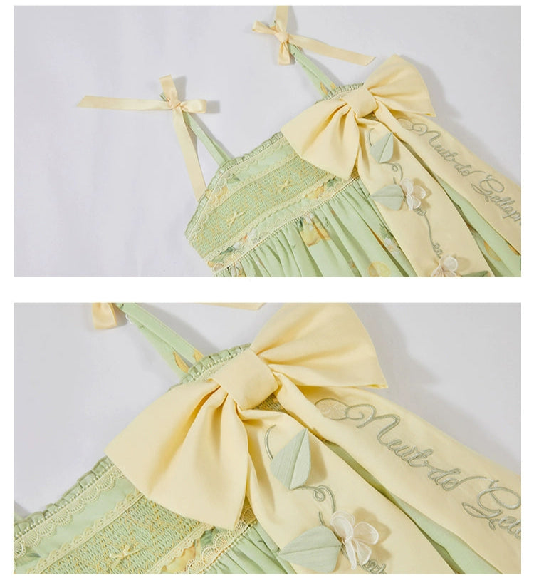 【受注予約7/16まで】Limone Town カントリー風ハイウエストジャンパースカート