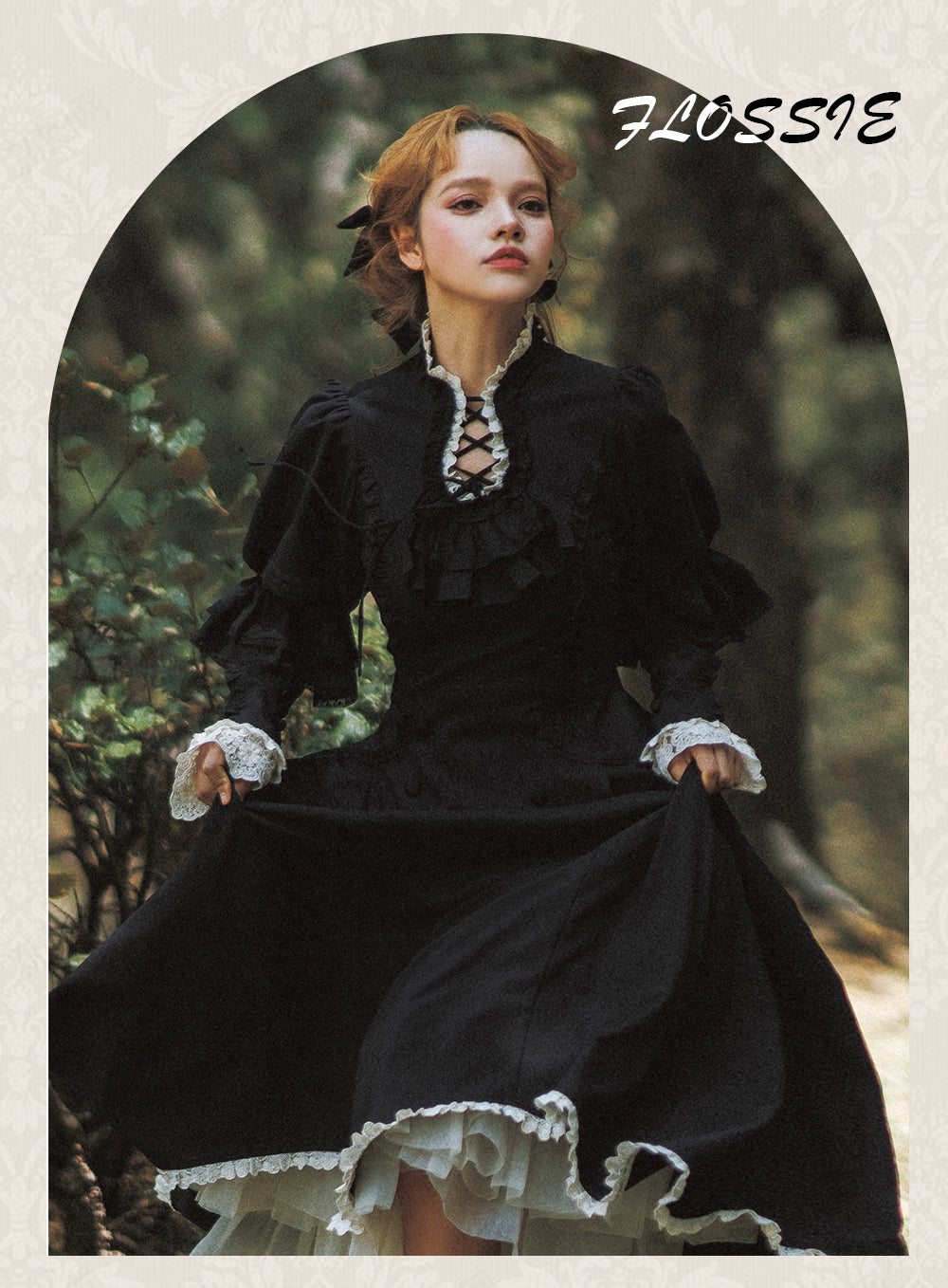 【受注予約7/31まで】Flores Ladyクラシカル花びらワンピース