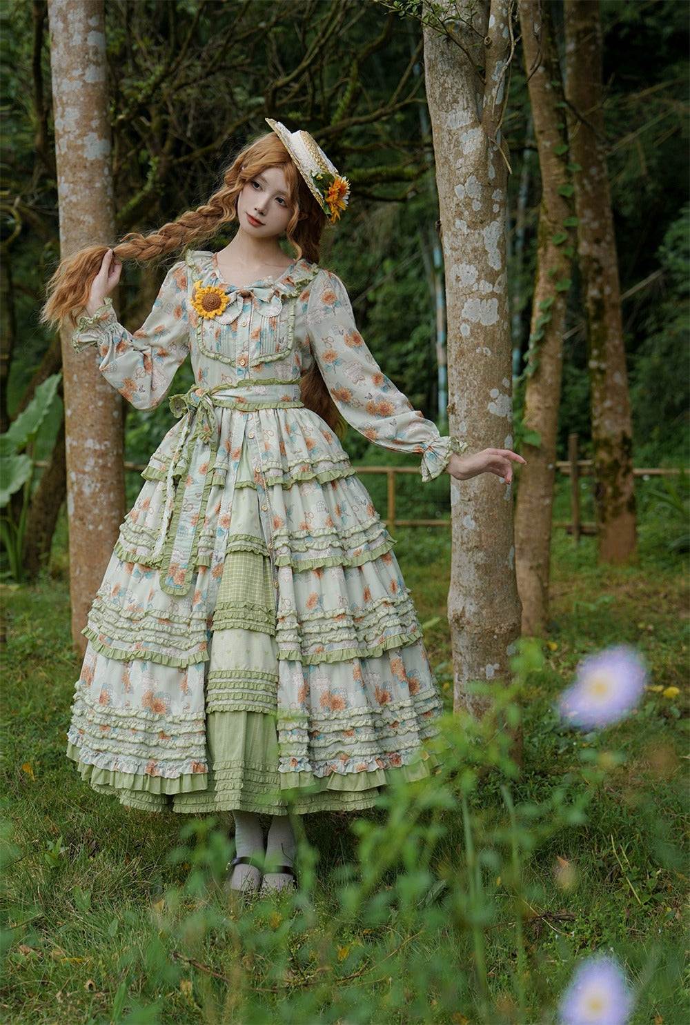 [Pre-order] Gardening Sunflower Luxury Dress