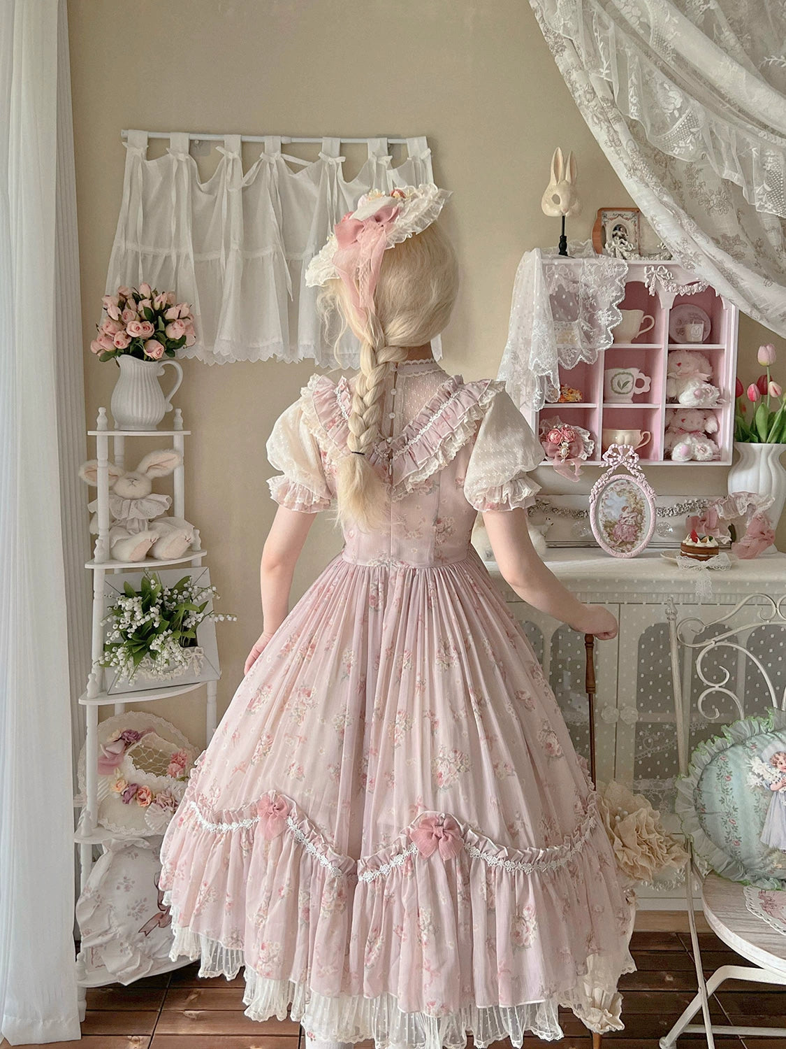 Daydream Rosa Classical rose pattern dress