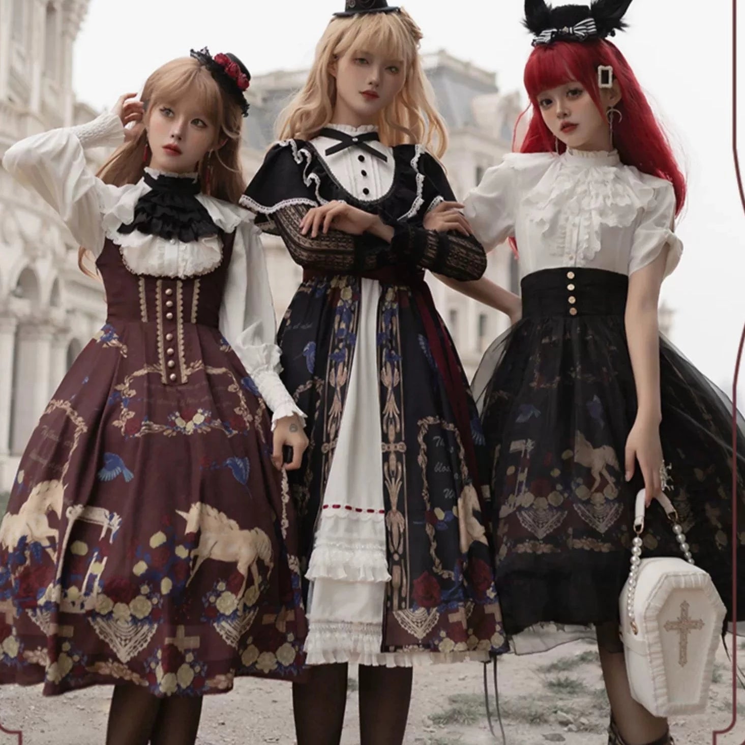 Eden at Dawn Gothic Lolita Print Skirt