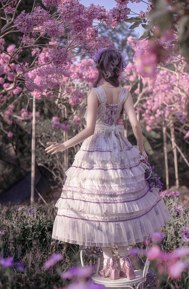 [Pre-orders available until 3/12] The Veil of the Flora Tiered Jumper Skirt