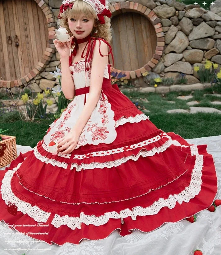 Strawberry Basket Jumper Skirt