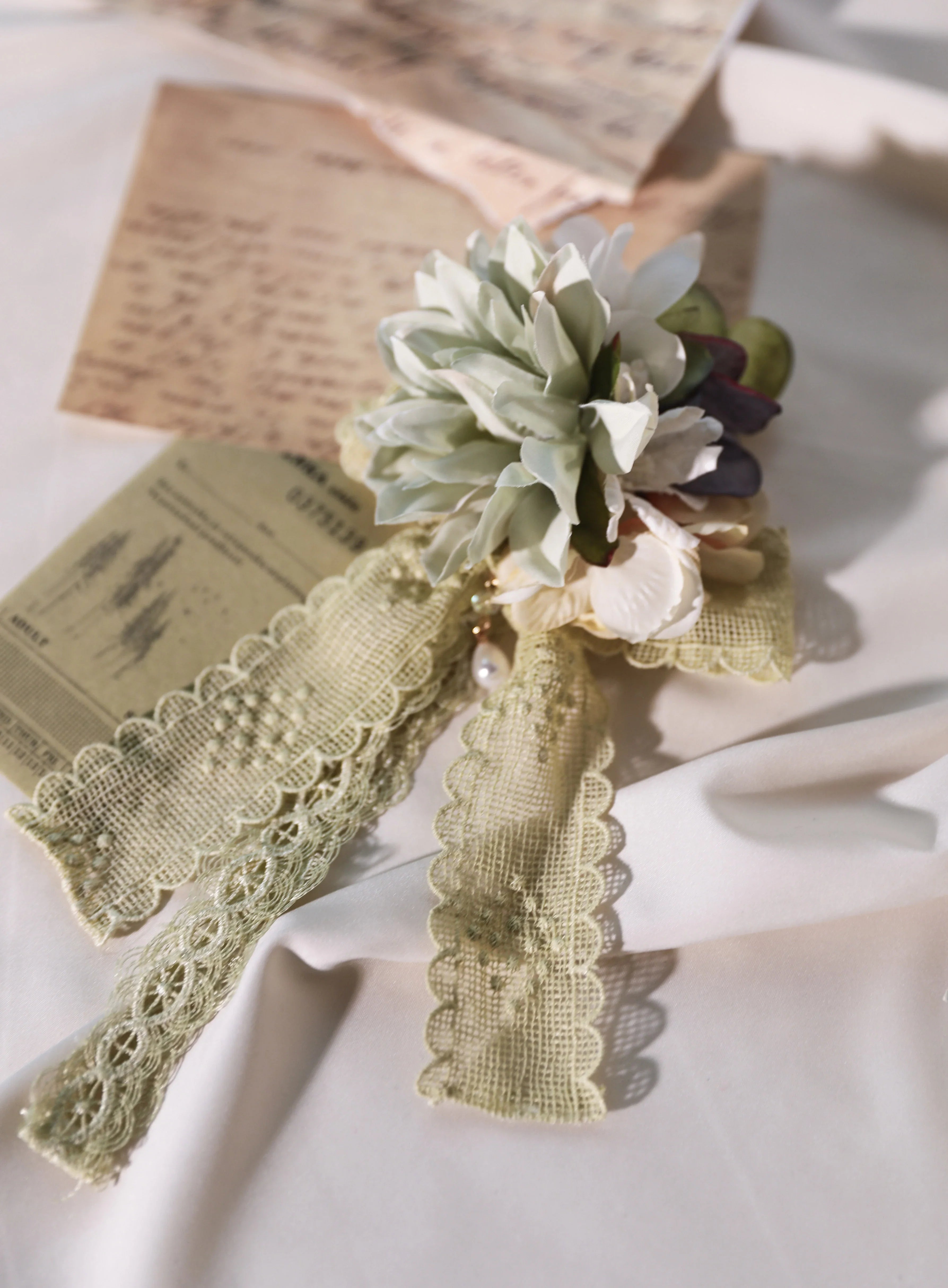[Only available when purchased together] Fourteen-line poems Head dresses, hats, cloth belts, corsages and other accessories