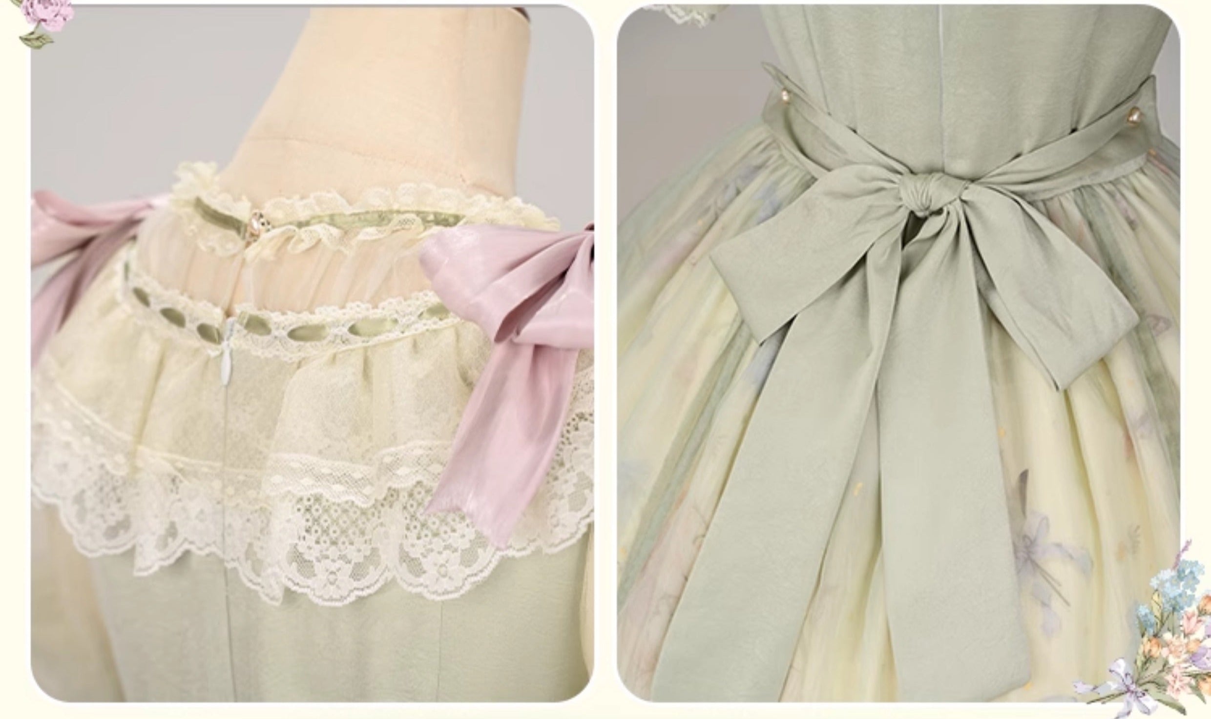【受注予約3/26まで】Bouquet of Stationary シアーワンピース