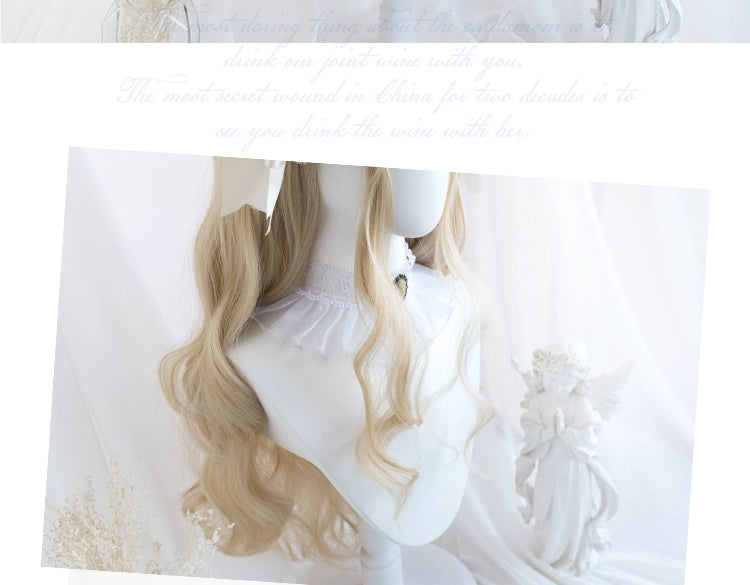 Lolita wig, blonde hair, long curls