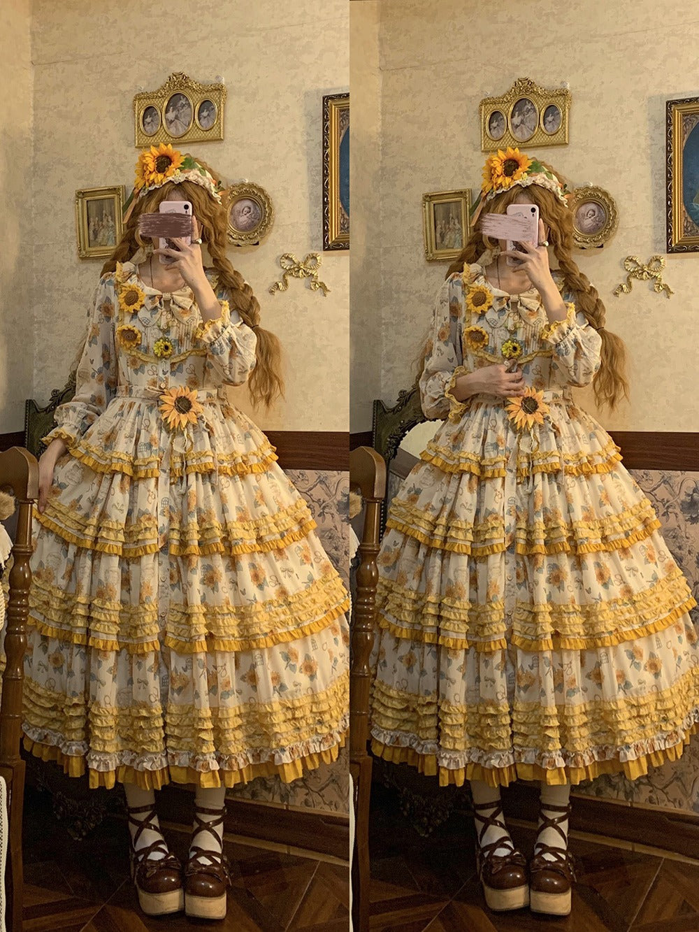 [Pre-orders available until 10/29] Gardening Sunflower Luxury Dress