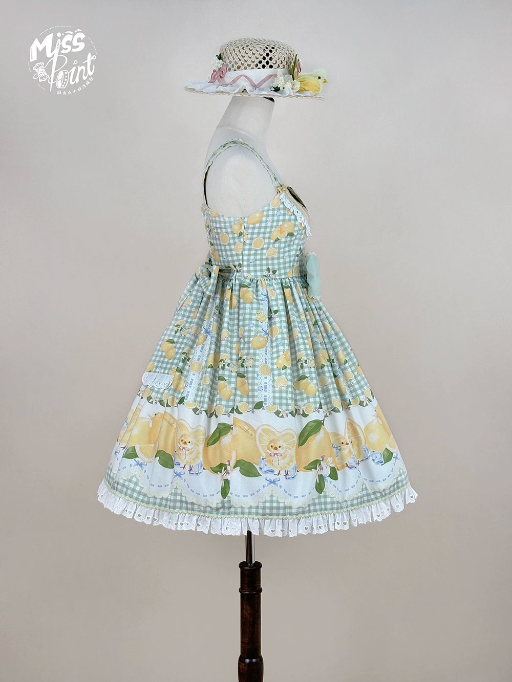 【受注予約5/14まで】Lemon Sweetie プリントジャンパースカート・ミドル丈