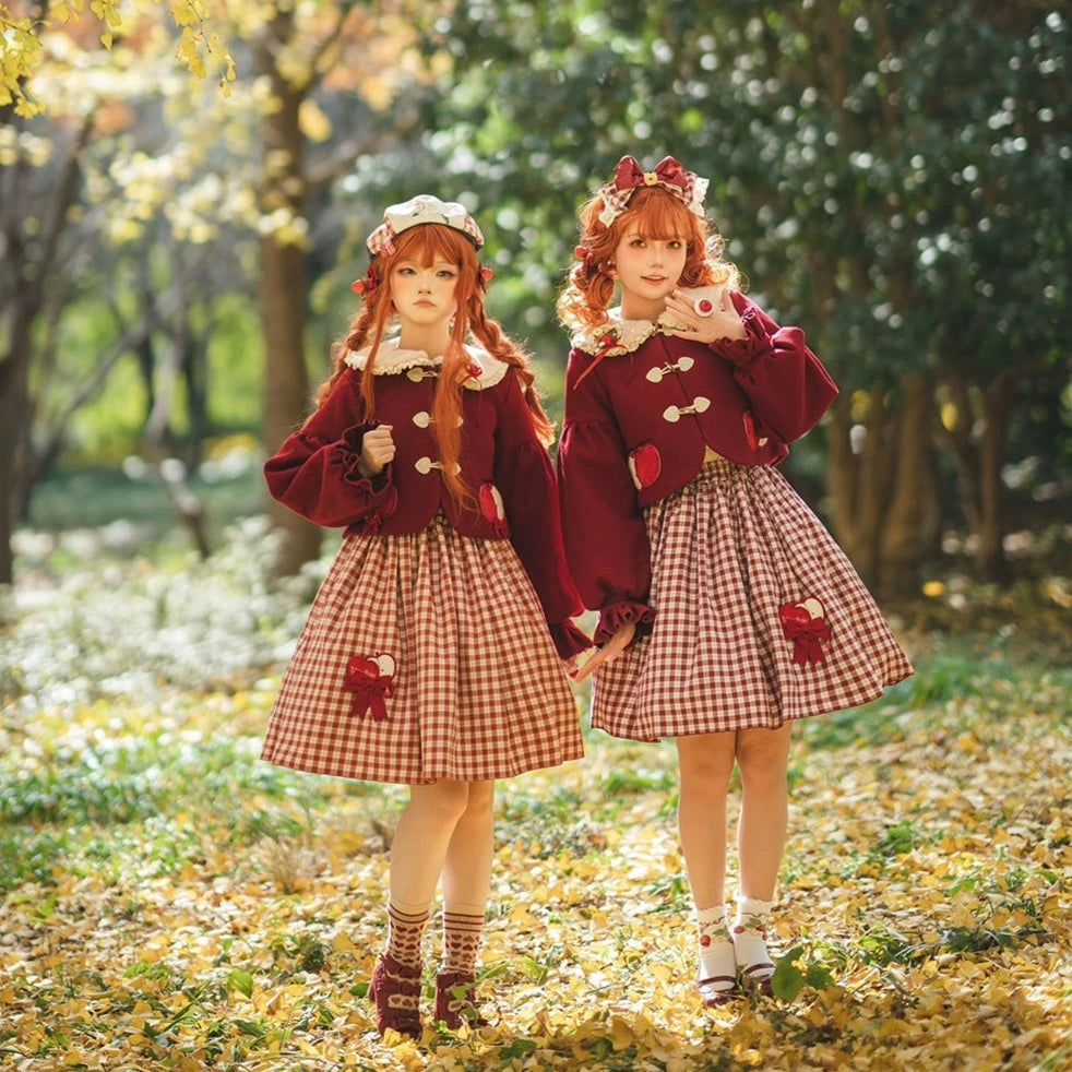 [Pre-order] Apple Garden Bavarian-style reversible skirt