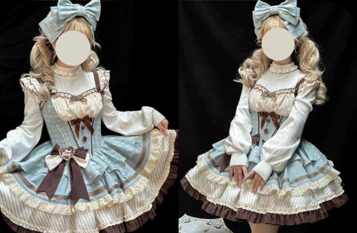 [Pre-orders available until 12/29] Mellow Mint Chocolate Jumper Skirt and Ribbon Headband