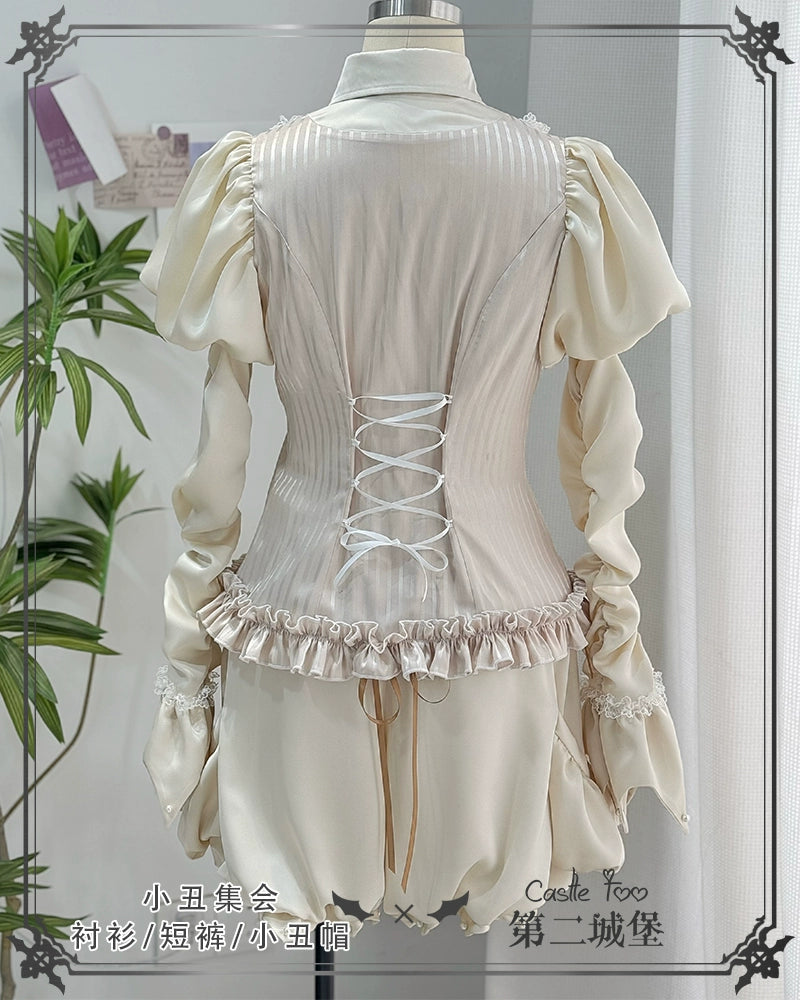 Clown Party 皇子系ブラウスとショートパンツのセットアップ