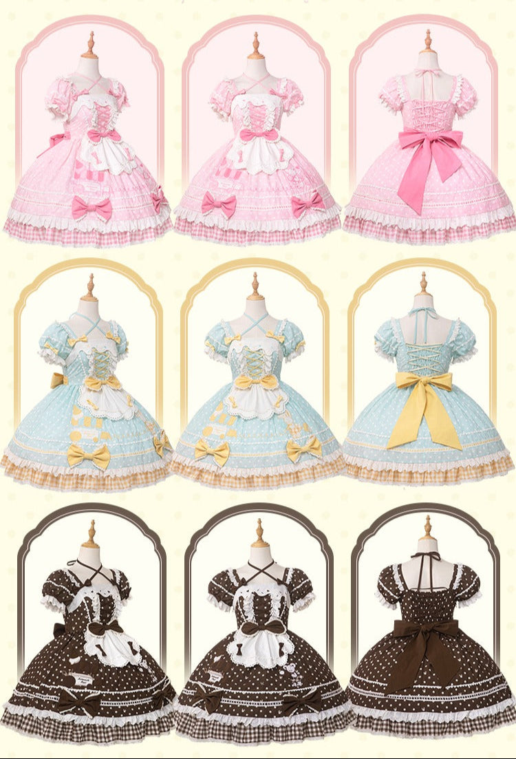 【受注予約9/8まで】Summer Ice Cool リボンの水玉ワンピース