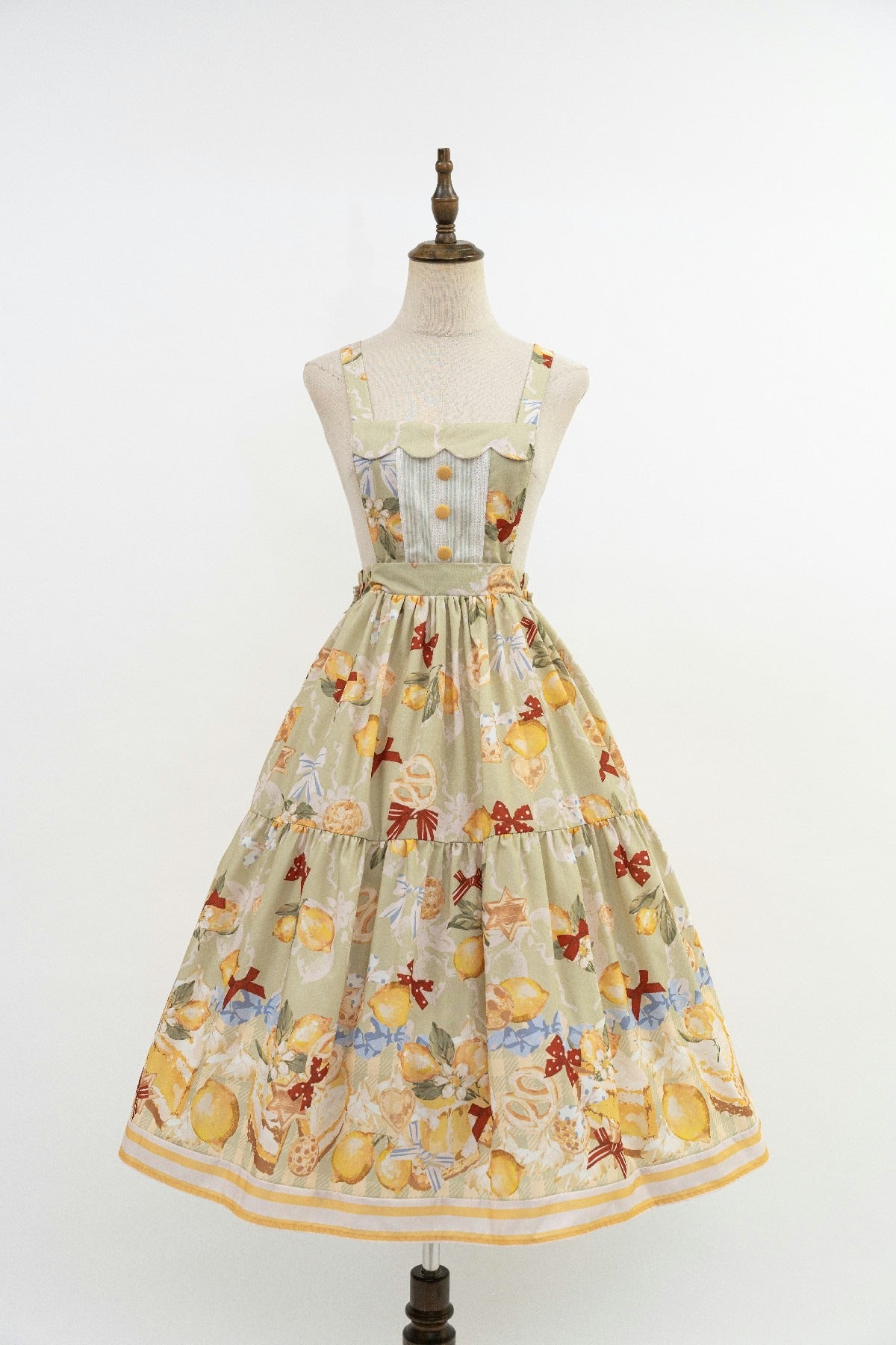 【受注予約6/26まで】Lemon Biscuit サスペンダースカート