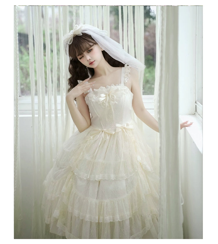 June Bride Flower Lace Jumper Skirt Available in 4 Colors