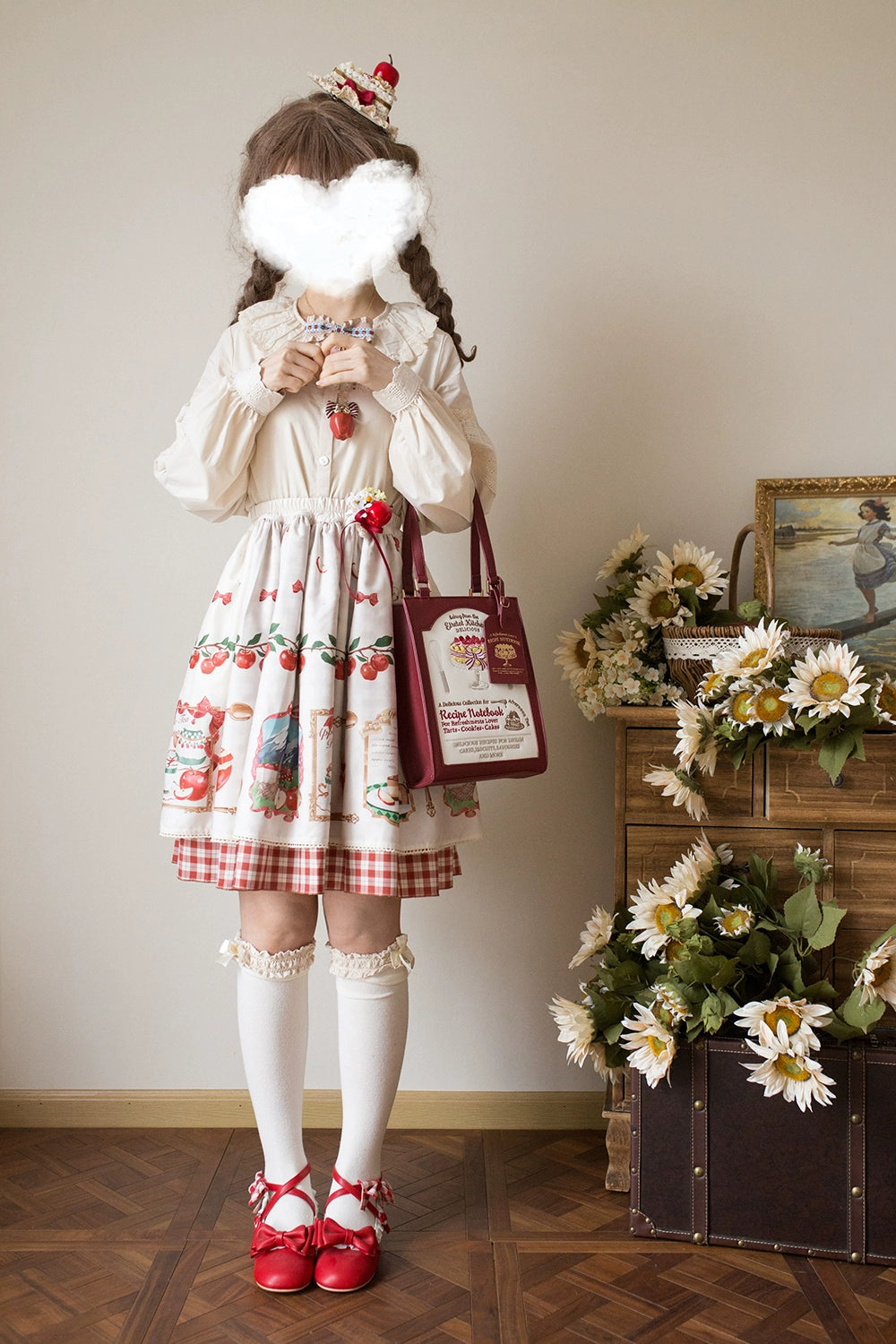 [Pre-order] Apple Garden Bavarian-style reversible skirt