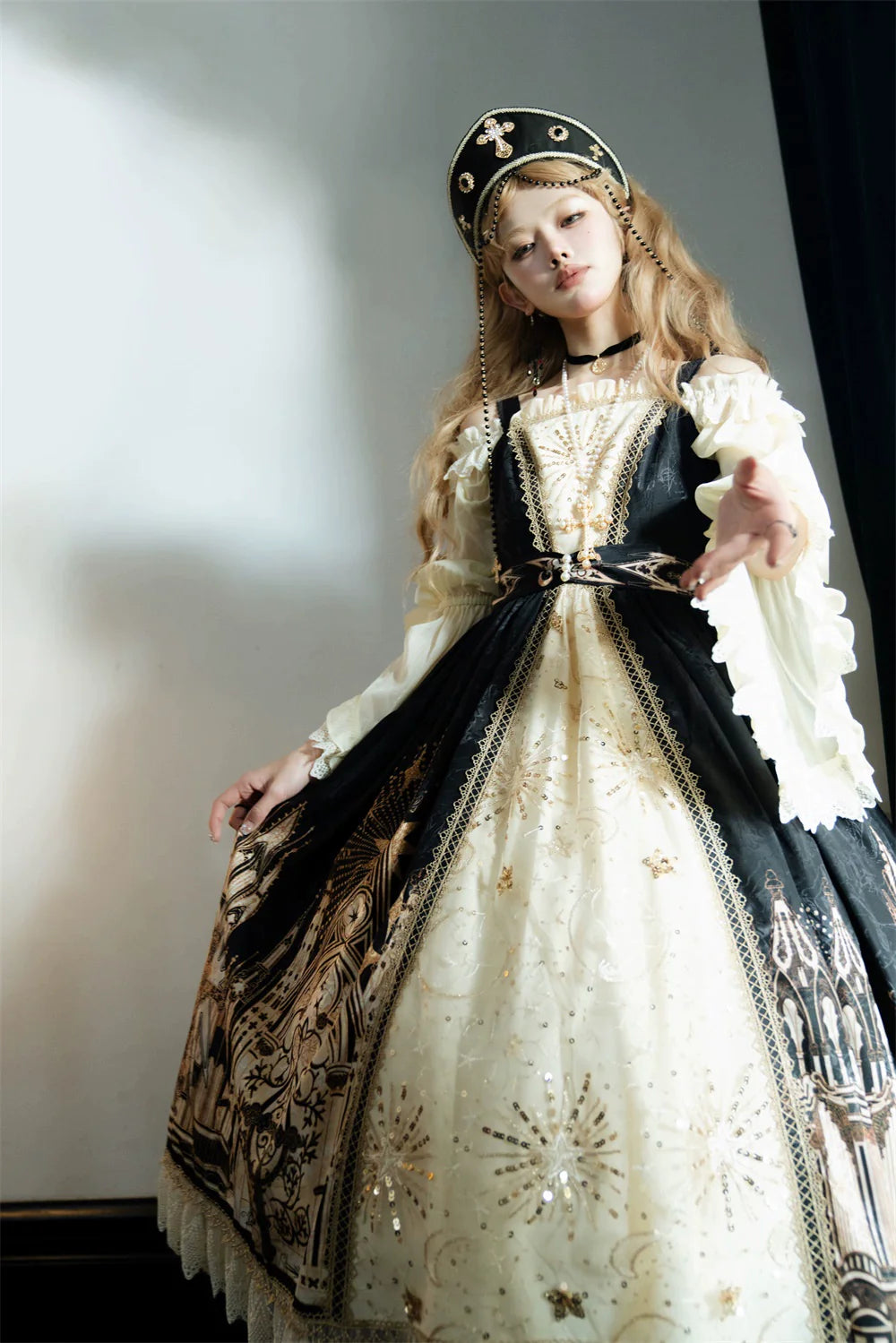 【販売期間終了】Sanctuary ゴスロリオフショルダー姫袖ブラウス