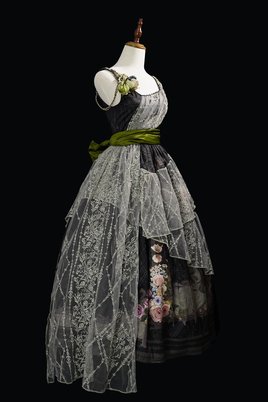 【受注予約1/23まで】Anthea Garden ジャンパースカート2型・花柄プリントあり