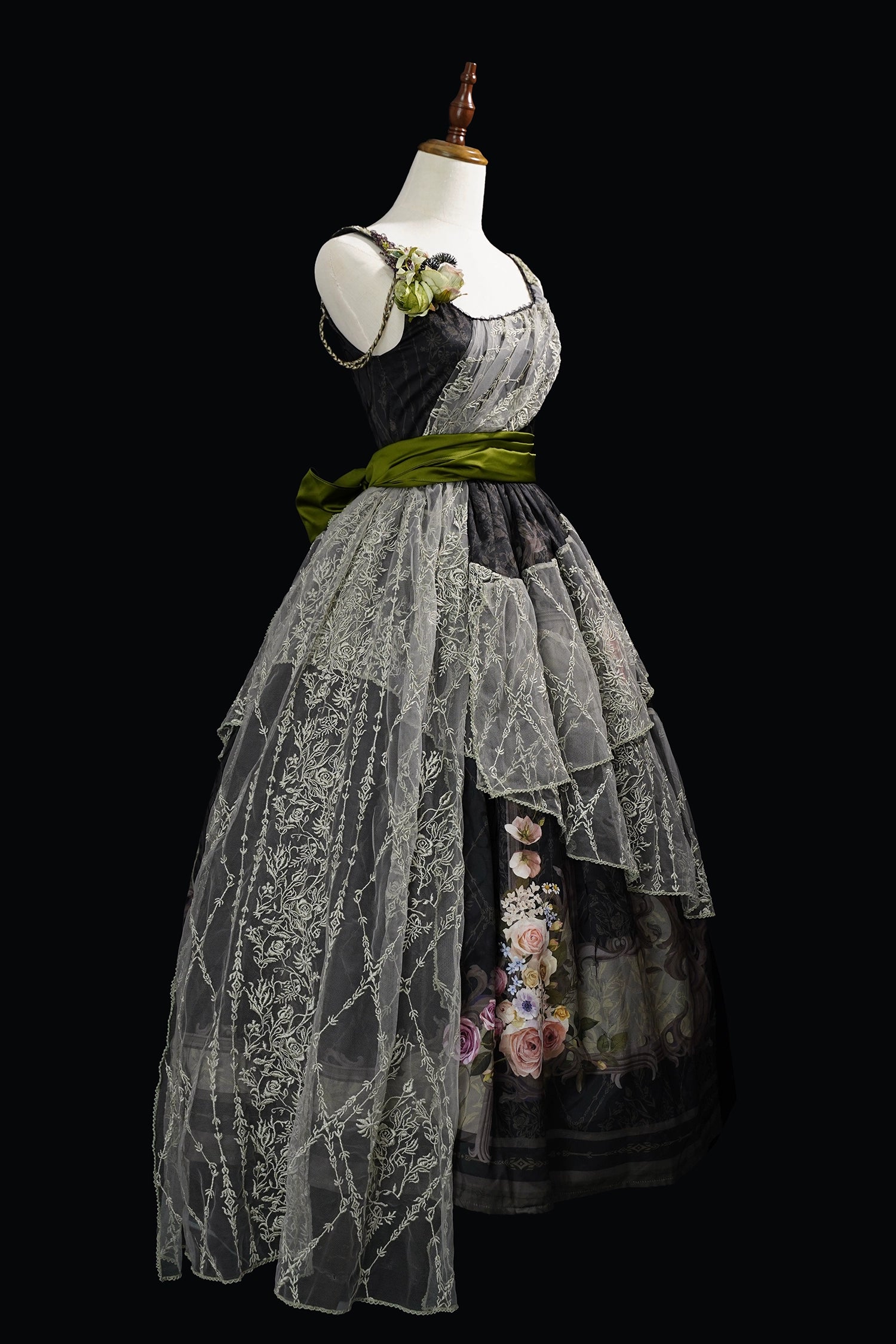 【受注予約1/23まで】Anthea Garden ジャンパースカート2型・花柄プリントあり