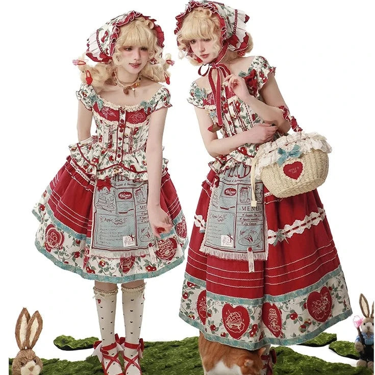 [Sale period has ended] Apple Paradise Tops &amp; Skirt Set/Long Length