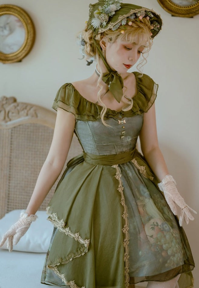 [Sale Period Ended] Porcelain Flower Garden Veiled Dress