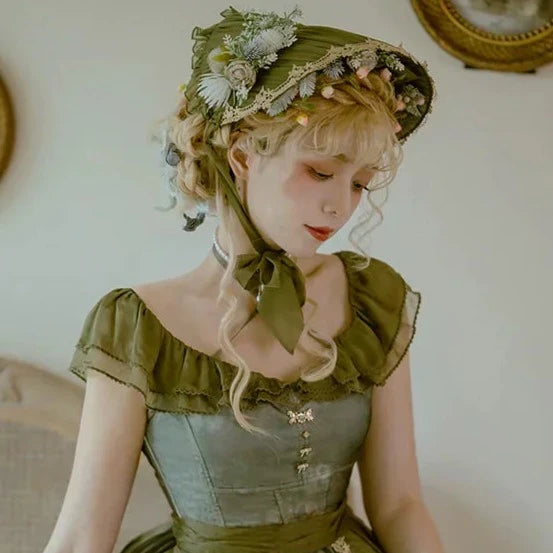 Only available with simultaneous purchase [Sales period ended] Porcelain Flower Garden Flat Hat