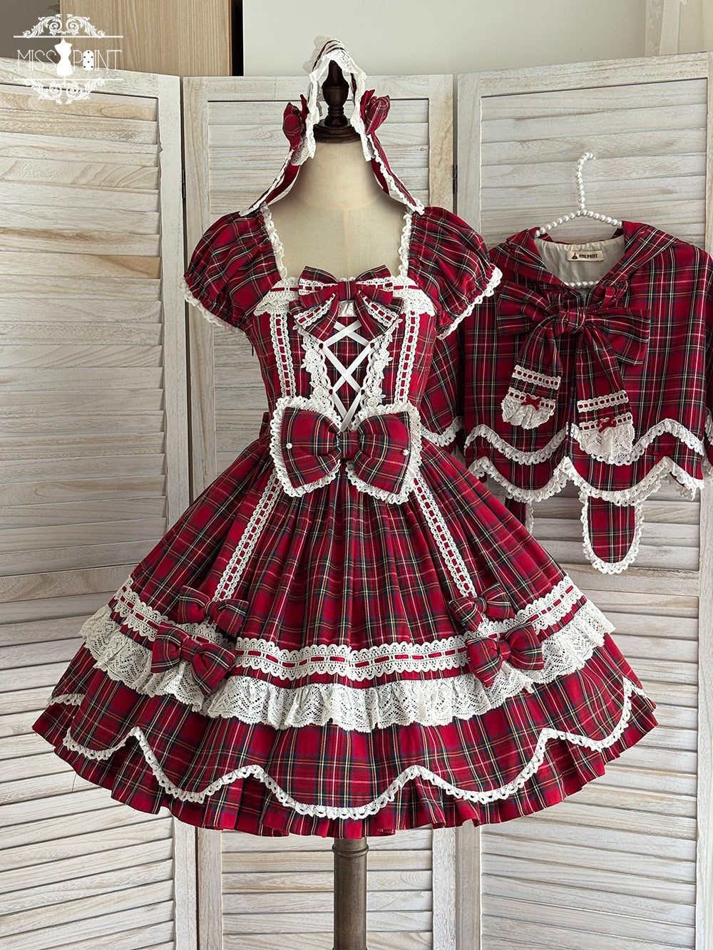 【予約販売】Checkered Petal Rabbit リボンワンピース