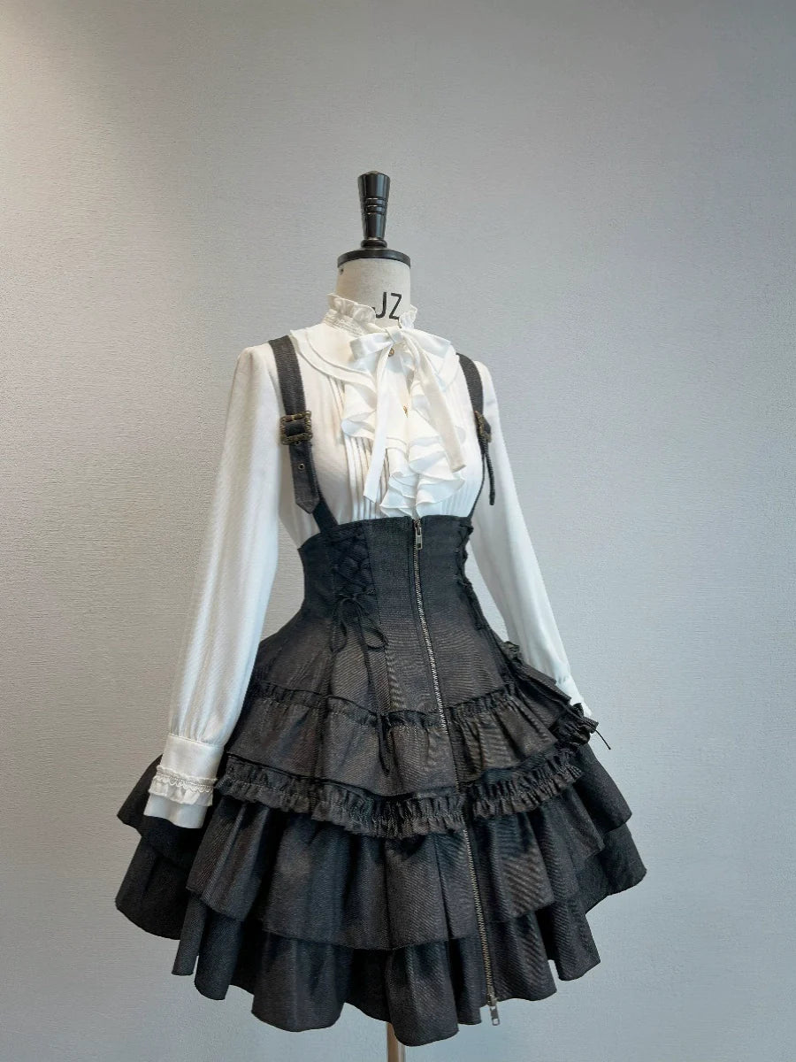 【販売期間終了】Rose Heart フリルジャンパースカート