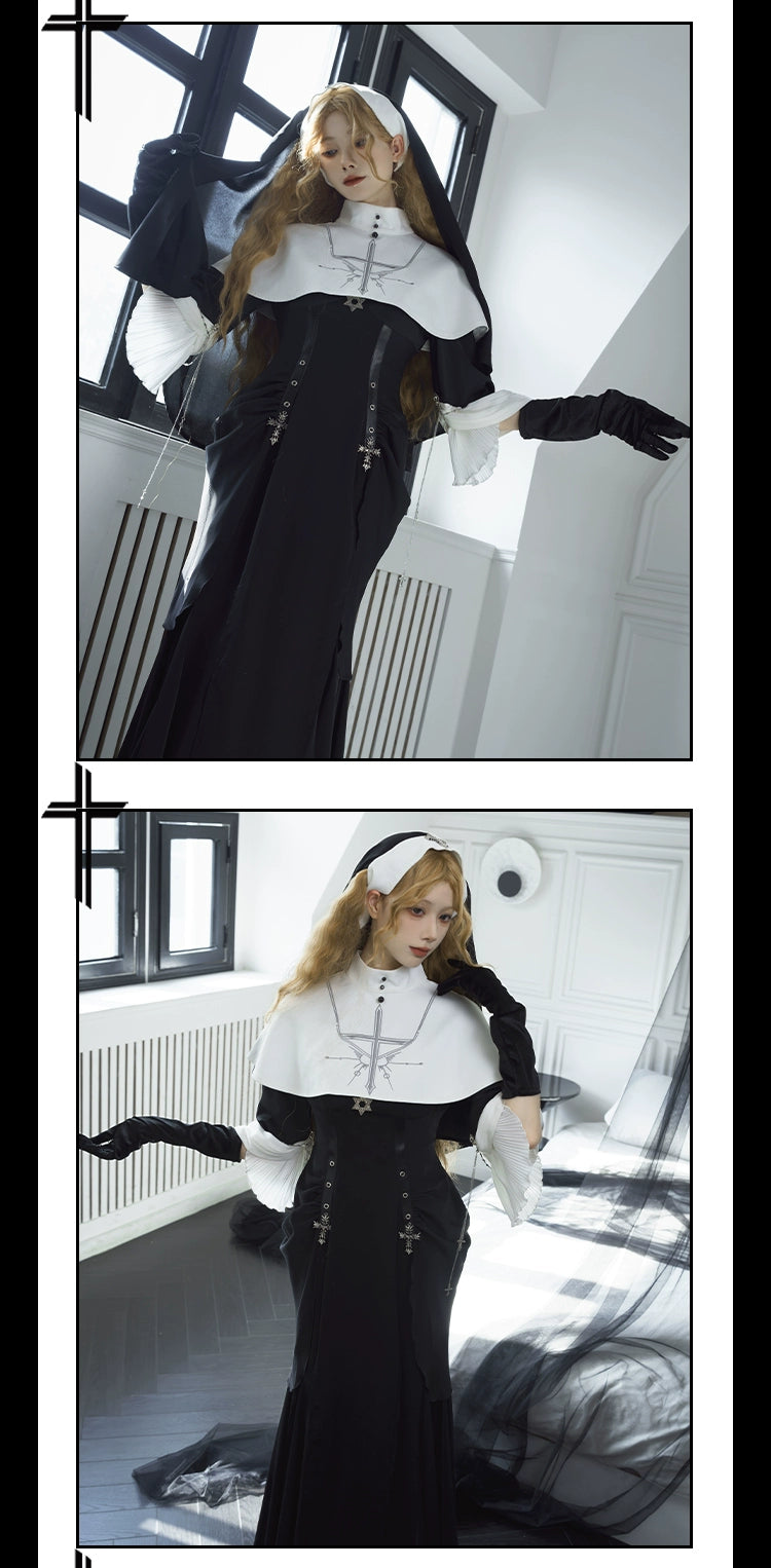 シスター風マーメイドワンピース 単品＆フルセット