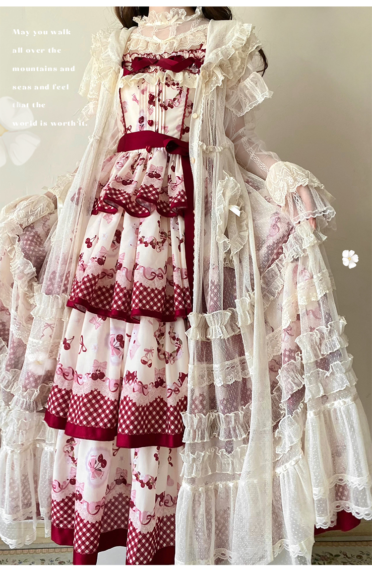 [Pre-orders until 12/29] Ripe Cherry Sheer Long Gilet