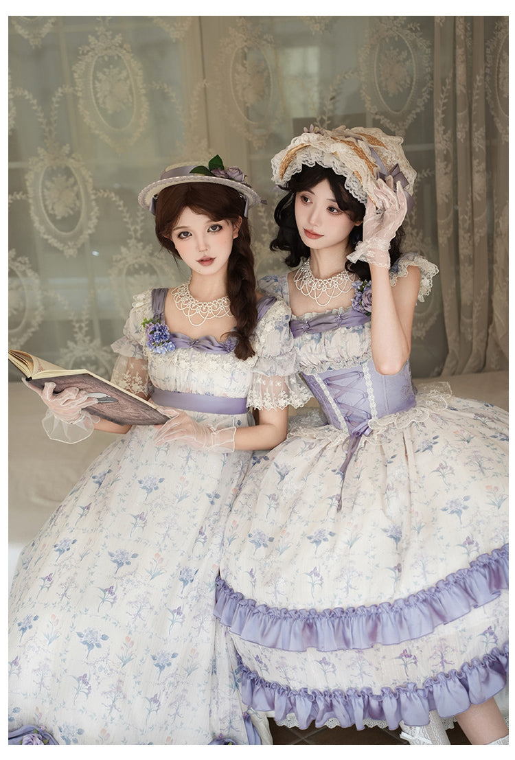 【予約販売】Iris Bouquet 2段フリルジャンパースカートセット