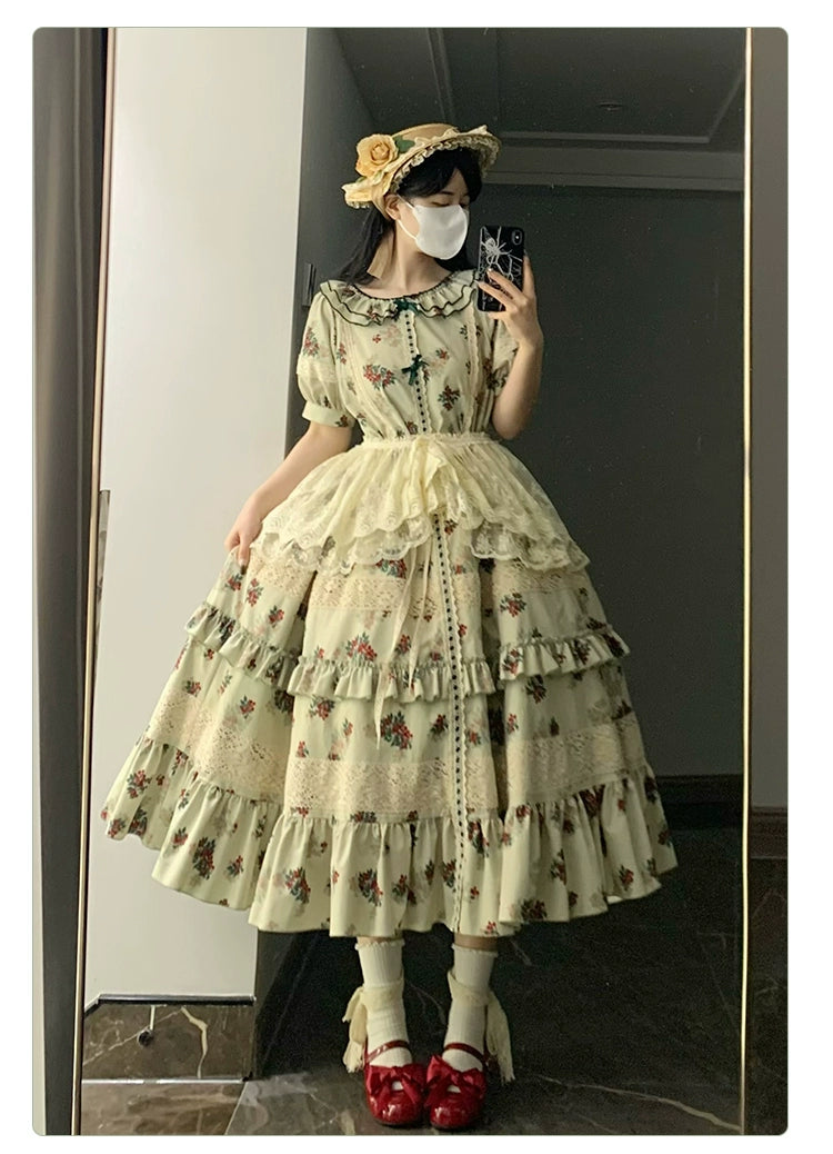 風の旅 カントリースタイル半袖ワンピース