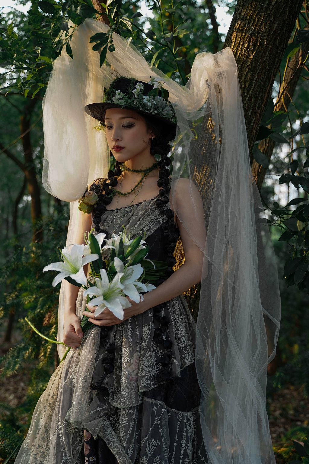 【受注予約1/23まで】Anthea Garden ジャンパースカート2型・花柄プリントあり